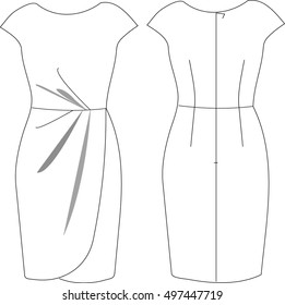  Women's shirt in front and back views