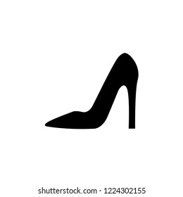 Women's Shoe icon, logo on white background