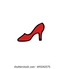 womens shoes doodle icon