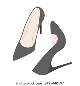 women's shoes in flat style, vector