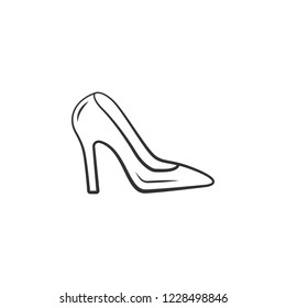 Women's shoes with heels icon. Element of woman makeup icon for mobile concept and web apps. Detailed Women's shoes with heels icon can be used for web and mobile
