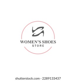 Women's Shoes with High Heels Logo Icon. Perfect for Fashion, Women's Shoe Stores and Businesses.