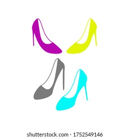 women's shoes icon design vector template eps10