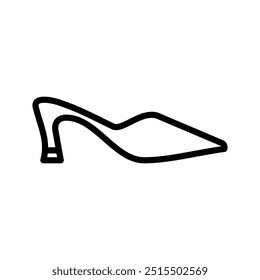 Women's shoes icon line vector design in trendy style