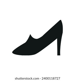  women's shoes icon, women's shoes icon logo design template, flat design style, illustration