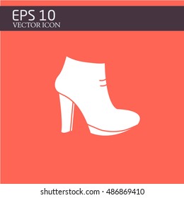 women's shoes icon vector.