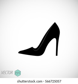 Black High Heels Icon Vector Stock Vector (Royalty Free) 216378283