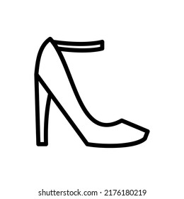plantilla de logotipo de ilustraciones vectoriales del icono de zapatos femeninos para muchos fines. Aislado sobre fondo blanco.