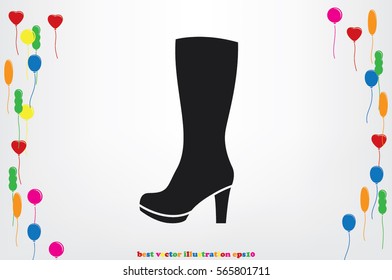 women's shoes icon vector illustration.