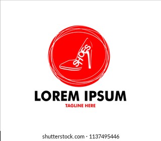 Women's shoes.Web icon.Shoes Icon Vector. Emblem or logotype elements for shoemaker.Fashion vector illustration for the sale of shoes in stores, boutiques.