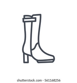 womens shoes line icon