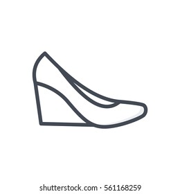 womens shoes line icon