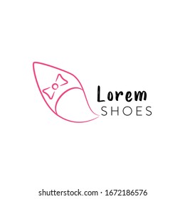 Women's shoes logo design vector template. BeautIful shoes logo illustration.