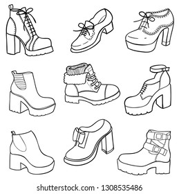 Women's shoes set, eps8