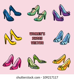 Women's shoes vector