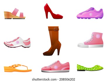 Womens Shoes Vector