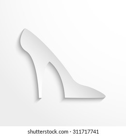 Women's shoes. Vector icon.