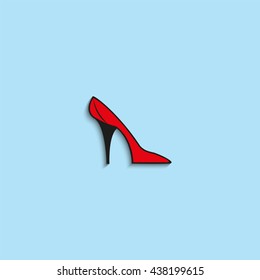 Women's shoes. Vector icon.