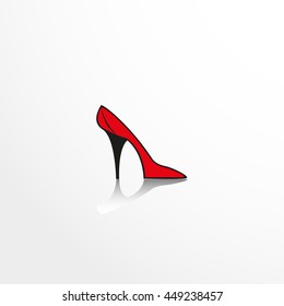 Women's shoes. Vector icon.