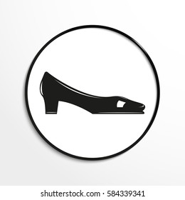 Women's shoes. Vector icon.