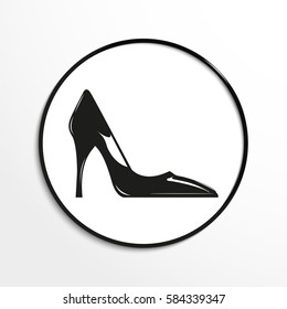 Women's shoes. Vector icon.