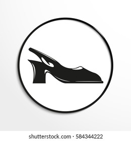 Women's shoes. Vector icon.