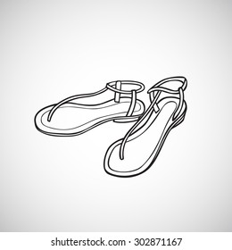 Women's shoes. Vector illustration.