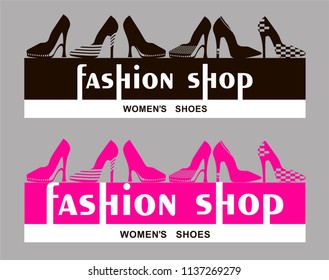 Womens Shoesshoes Icon Vector Emblem Logotype Stock Vector (Royalty ...