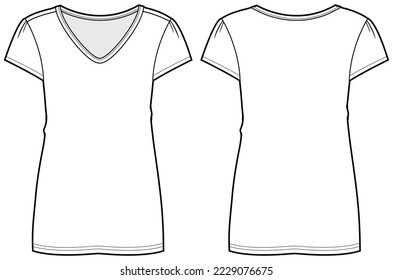 Women Long Sleeve Tshirt Design Flat Stock Vector (Royalty Free ...