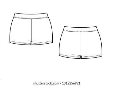 Women's short tights. Vector illustration.