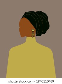 Women's silhouette in trendy colors of different nationalities and religions. Women's Day. Modern avatar. Vector graphics.