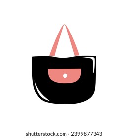 Women's simple sling bag mixed with black and pink