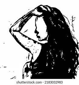 vector mujer hermosa y muy sexy