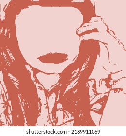 women's sketch. Women's figures In different poses . Vector Art Collage of women's bodies.