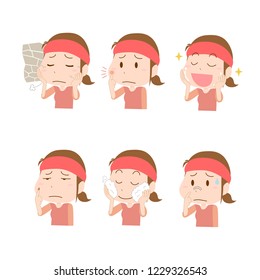 Women's skin tear set variations