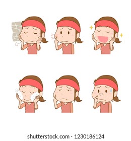 Women's skin tear set variations
