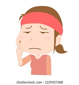 Women's skin troubles