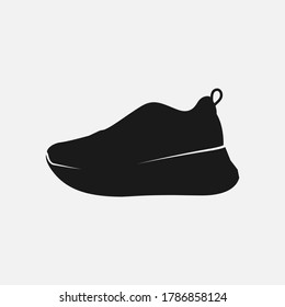 Women's sneakers vector icon isolated on white background.