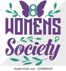 Womens Society SVG Printable Vector Illustration