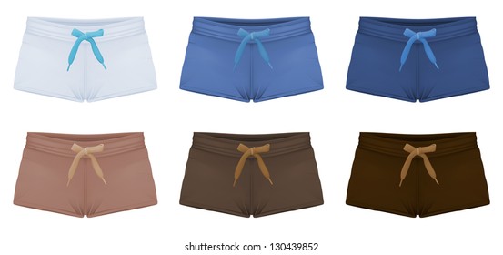 Women's sport shorts template.