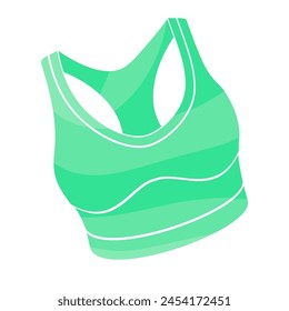 women's sports bra color vector illustration