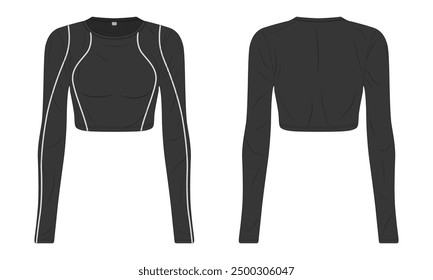 Women's sportswear mockup front and back view