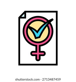 womens suffrage color icon vector. womens suffrage sign. isolated symbol illustration