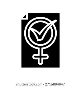 womens suffrage glyph icon vector. womens suffrage sign. isolated symbol illustration