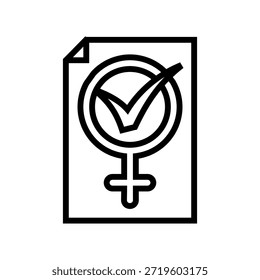 womens suffrage line icon vector. womens suffrage sign. isolated contour symbol black illustration