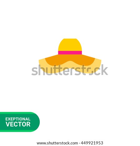 Womens Summer Hat Vector Icon