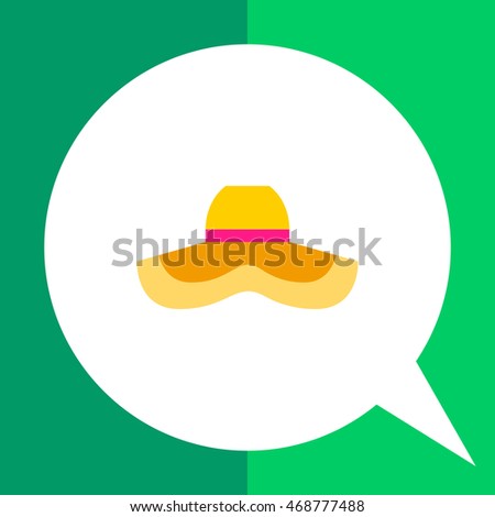 Womens Summer Hat Vector Icon