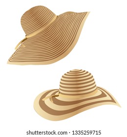 Women's summer hat. Vector illustration.