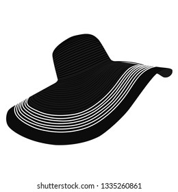 Women's summer hat. Vector illustration. Isolated on a white background.