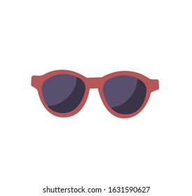 women's sunglasses, front view. Simple flat vector illustration.